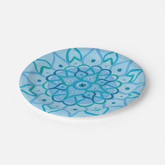 Mandala Paper Tellers Pappteller (Schrägansicht)