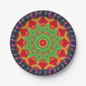 Mandala Papierplatte Pappteller (Vorderseite)