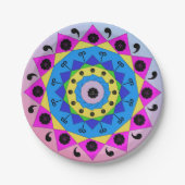 Mandala Papierplatte Pappteller (Vorderseite)