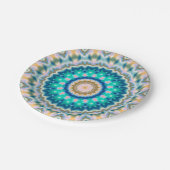 Mandala Pappteller (Schrägansicht)