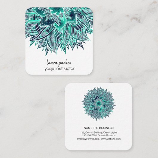 Mandala Parco Civico-Ciani Estival Jazz Quadratische Visitenkarte (Vorne/Hinten)