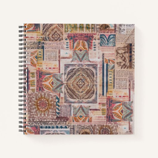 Mandala Patchwork Notebook Notizblock (Vorderseite)