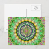 Mandala Patchwork Nr.1 erstellt von Tutti Postkarte (Vorne/Hinten)