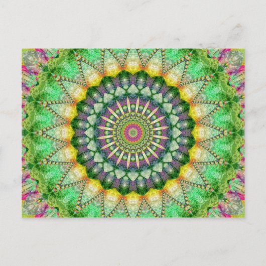 Mandala Patchwork Nr.1 erstellt von Tutti Postkarte (Vorderseite)