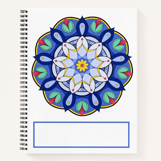 Mandala Pattern 01 Notebook Notizblock (Vorderseite)