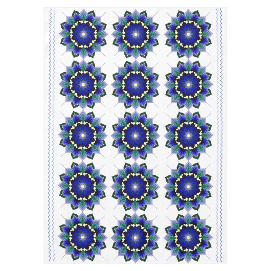 Mandala Pattern 02 in dark blue Tablecloth Tischdecke (Vorderseite)