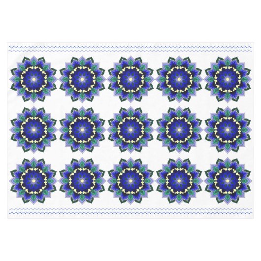 Mandala Pattern 02 in dark blue Tischdecke (Vorderseite (Horizontal))