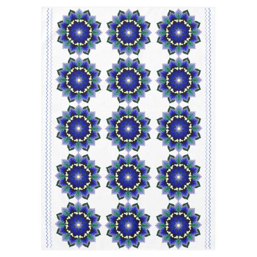 Mandala Pattern 02 in dark blue Tischdecke (Vorderseite)