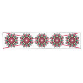 Mandala Pattern 02 in deep pink Short Table Runner Kurzer Tischläufer (Horizontal)