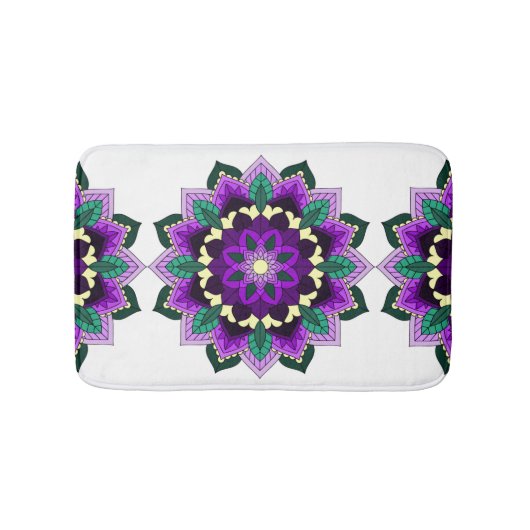 Mandala Pattern 02 in purple Badematte (Vorderseite)