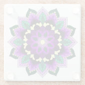 Mandala Pattern 02 in purple Glasuntersetzer (Rückseite)
