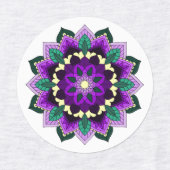 Mandala Pattern 02 in purple, pink, blue & yellow Etiketten (Design 1)