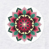 Mandala Pattern 02 in purple, pink, blue & yellow Etiketten (Design 2)