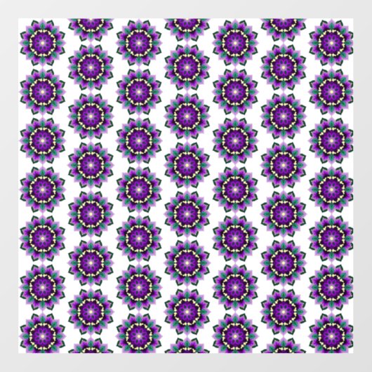 Mandala Pattern 02 in purple window cling Fensteraufkleber (Blatt)