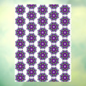 Mandala Pattern 02 in purple window cling Fensteraufkleber (Blatt 3)