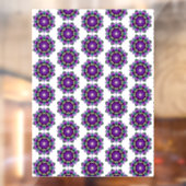 Mandala Pattern 02 in purple window cling Fensteraufkleber (Blatt 2)