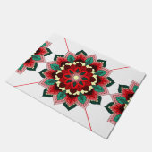 Mandala Pattern 02 in red Doormat Fußmatte (Schrägansicht)