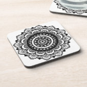 Mandala Pattern Beverage Coaster Getränkeuntersetzer (Linke Seite)