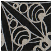 Mandala Pattern Black Fabric Stoff (Nahaufnahme)