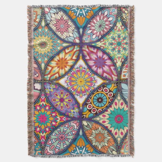 Mandala Pattern - Blanket Decke (Vorderseite Vertikal)