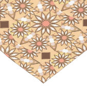 Mandala Pattern, Caramel Tan, Schokoladenbraun Kurzer Tischläufer (Ecke)