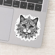 Mandala Pattern Cat Design