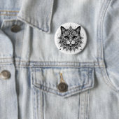 Mandala Pattern Cat Design Button (Beispiel)