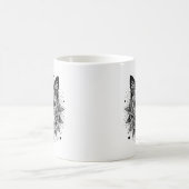 Mandala Pattern Cat Design Kaffeetasse (Mittel)