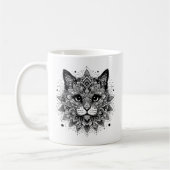 Mandala Pattern Cat Design Kaffeetasse (Links)
