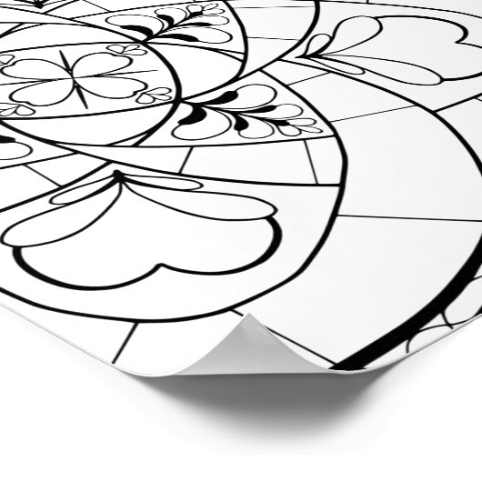 Mandala Pattern Coloring Poster (Ecke)