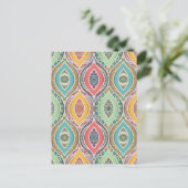 Mandala pattern colourful Moroccan Postkarte (Stehend Vorderseite)