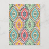 Mandala pattern colourful Moroccan Postkarte (Vorderseite)