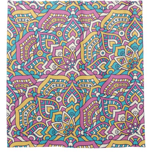 Mandala Pattern Duschvorhang (Vorderseite)
