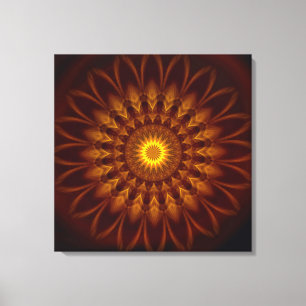 Mandala Pattern Earth Colors Leinwanddruck