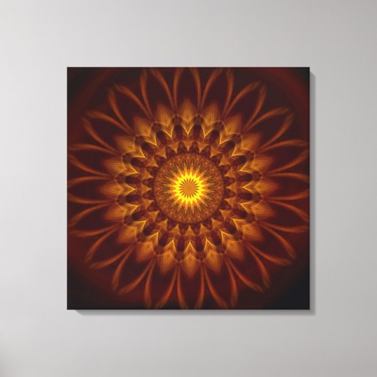 Mandala Pattern Earth Colors Leinwanddruck (Vorderseite)