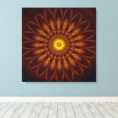 Mandala Pattern Earth Colors Leinwanddruck (Insitu (Holzboden))