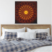 Mandala Pattern Earth Colors Leinwanddruck (Insitu (Schlafzimmer))