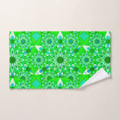Mandala Pattern, Emerald Green und Peacock Badhandtuch Set (Handtuch)