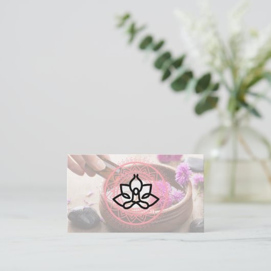 Mandala Pattern | Essenzielle Öle | Aromatherapie Visitenkarte (Stehend Vorderseite)