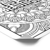 Mandala Pattern Färben Seite ACHTUNG Zitat Poster (Ecke)