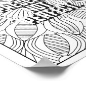 Mandala Pattern Färben Seite ACHTUNG Zitat Poster (Ecke)