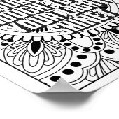 Mandala Pattern Färben Seite ACHTUNG Zitat Poster (Ecke)