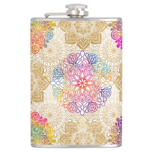 Mandala Pattern Flachmann (Vorderseite)