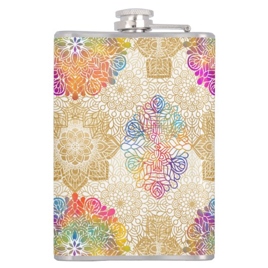 Mandala Pattern Flachmann (Rückseite)