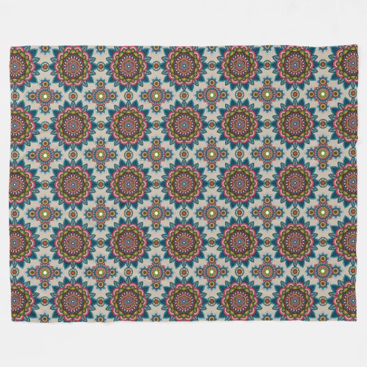 Mandala Pattern Fleece Blanket (Vorderseite (Horizontal))