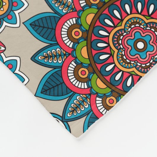Mandala Pattern Fleece Blanket (Ecke)