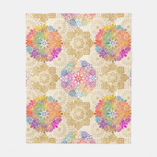 Mandala Pattern Fleecedecke (Vorderseite)