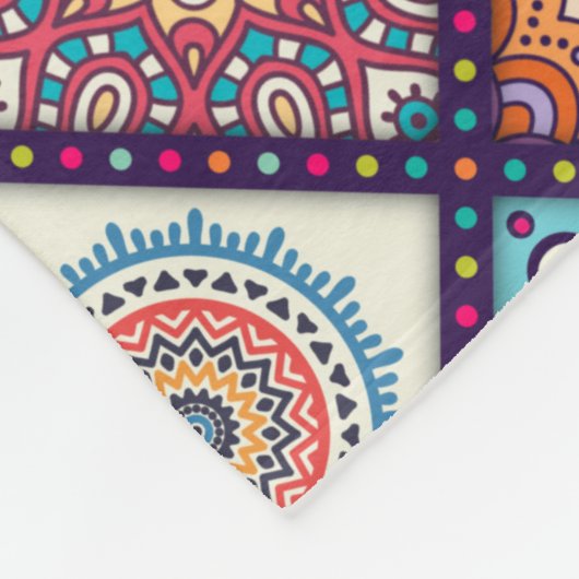 Mandala Pattern Fleecedecke (Ecke)