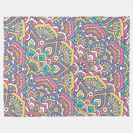 Mandala Pattern Fleecedecke (Vorderseite (Horizontal))