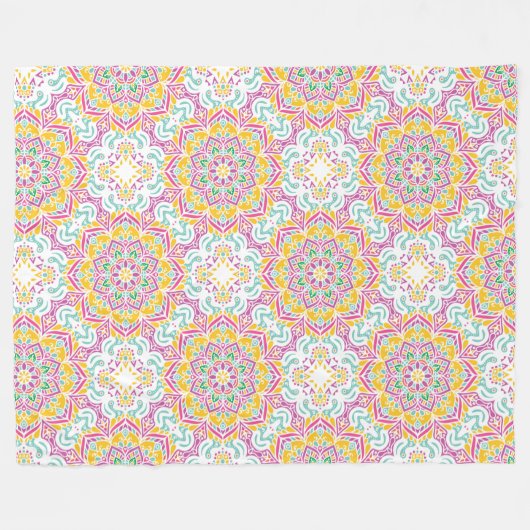 Mandala Pattern Fleecedecke (Vorderseite (Horizontal))